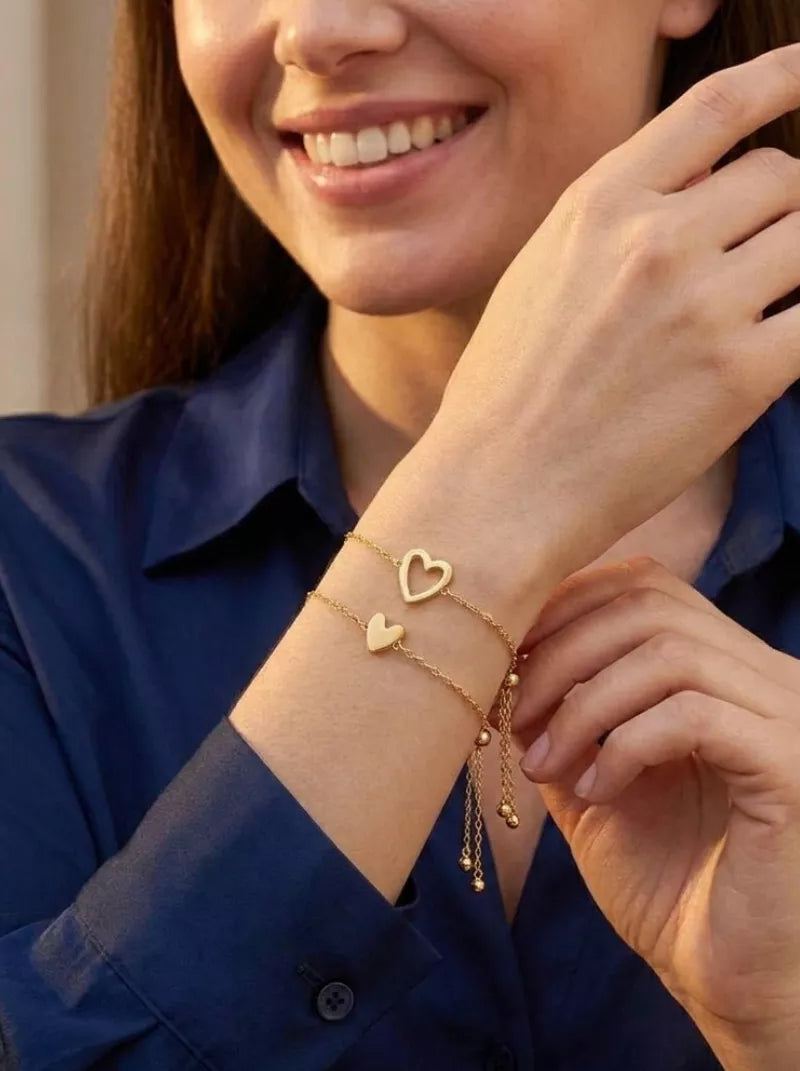 Aveline™ Bracelet Duo Cœur